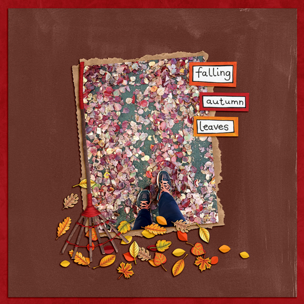 Falling autumn leaves