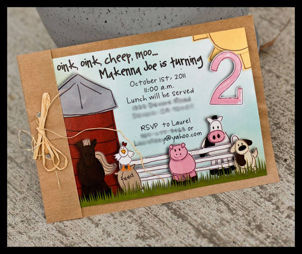 Farm Party Invite