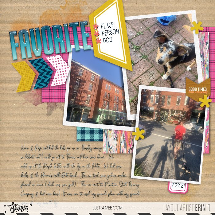 Favorite: place, person, dog