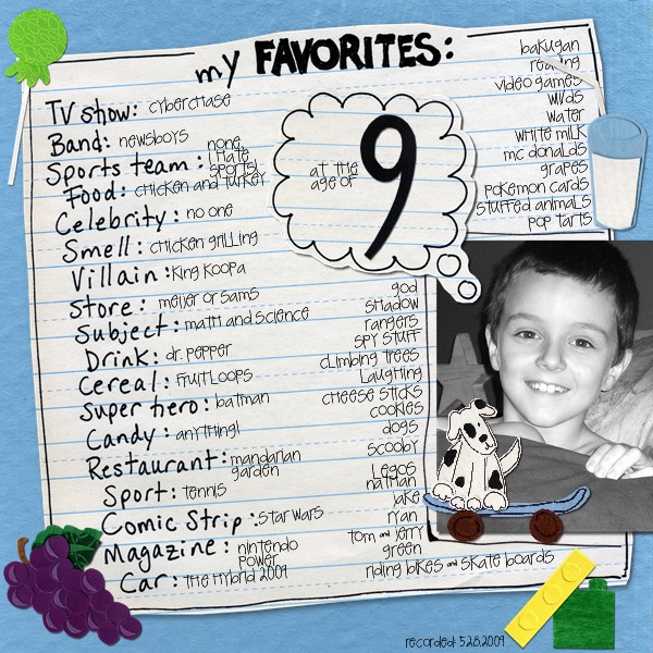 Favorites at 9
