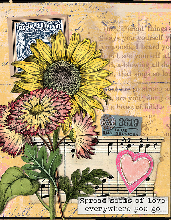 Feb-March Art Journal Challenge Love-1