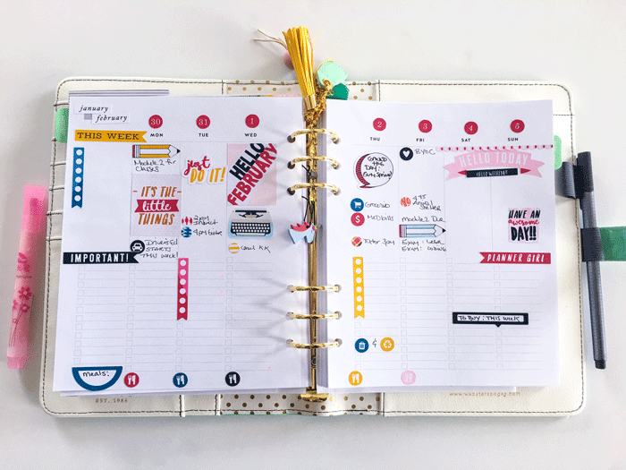Feb Planner Spread