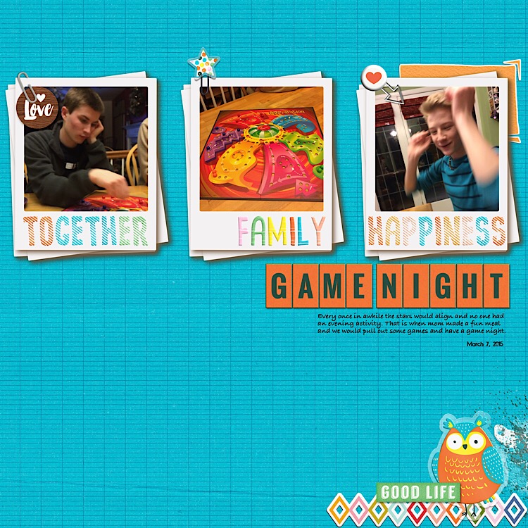Feb Scraplift Challenge Game Night