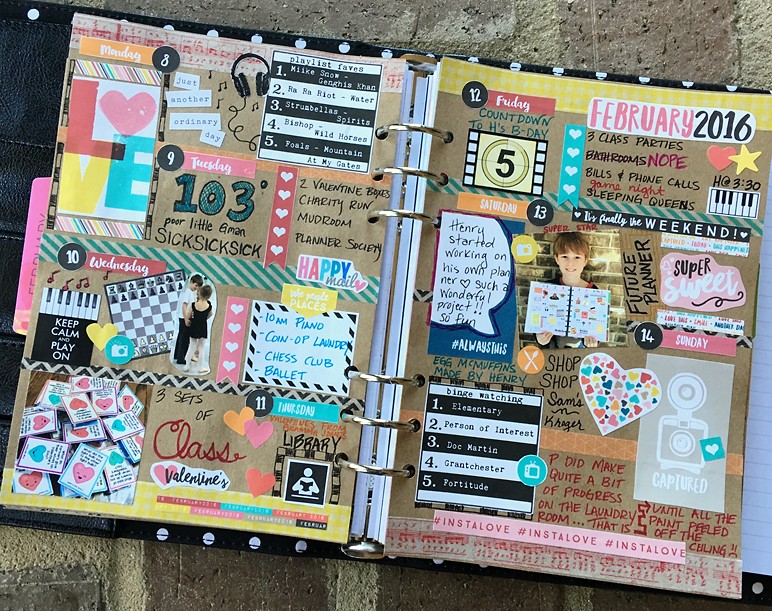 February 8-14th Memory Planner Spread