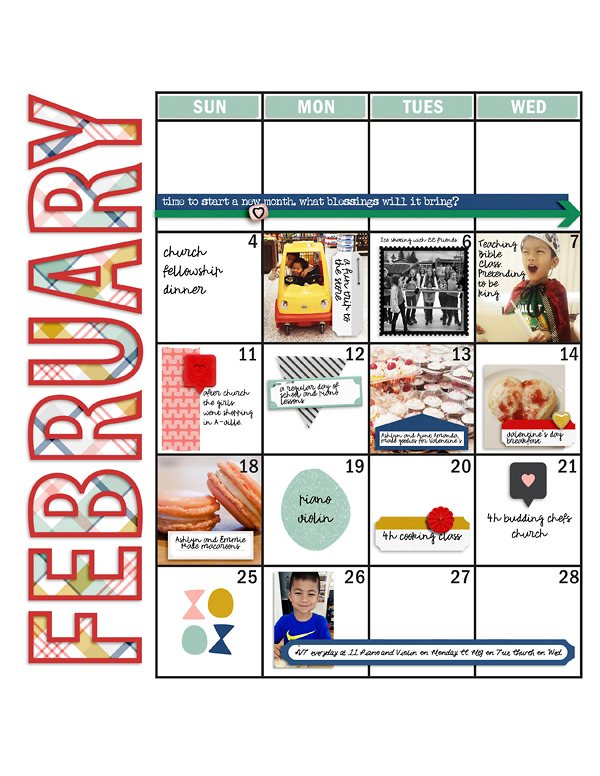 February Planner Review Page {left}