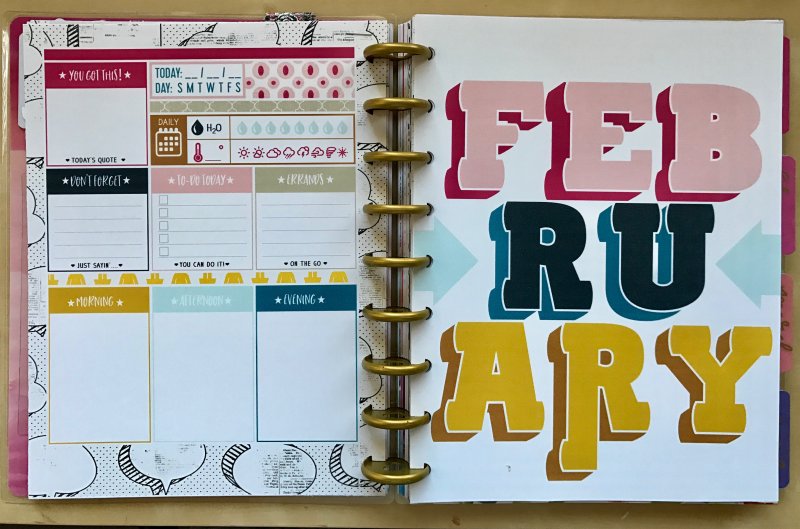 February Planner set up 1