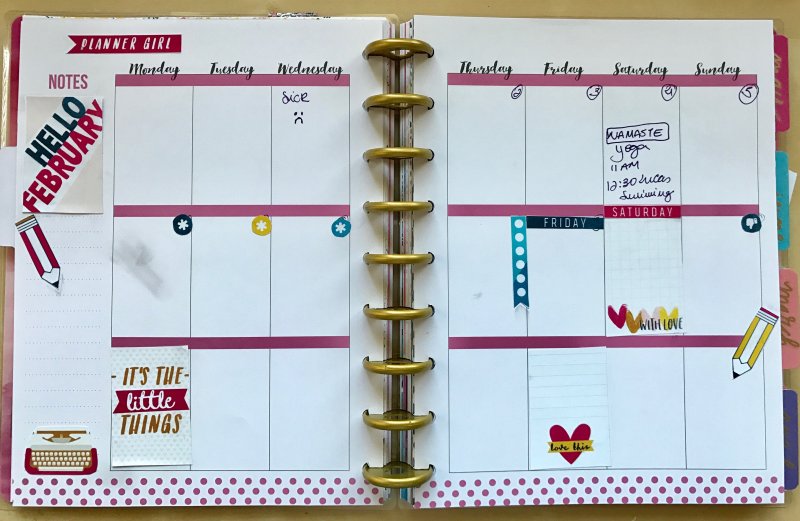 February Planner set up 3