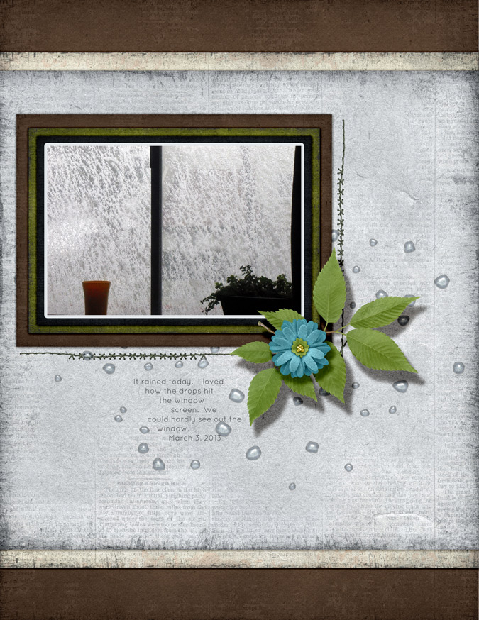 FEBRUARY SCRAPLIFT CHALLENGE - IT RAINED TODAY