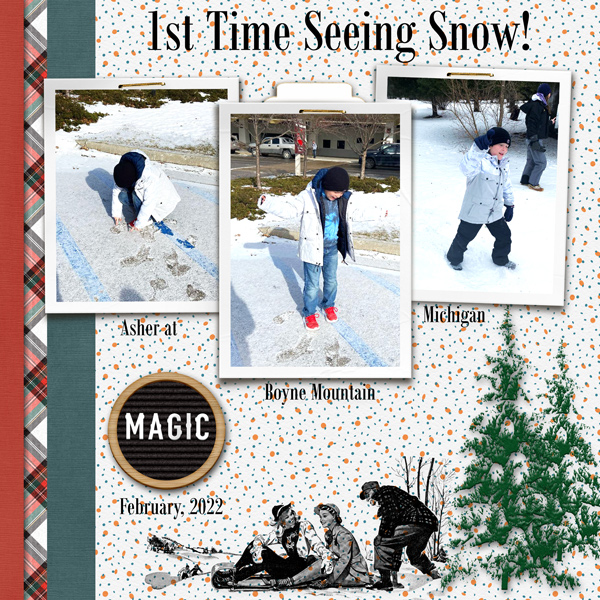 February Scraplift Challenge. {Snow!}