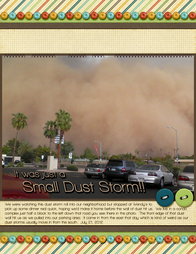 FEBRUARY SURPRISE BLOG CHALLENGE - IT'S JUST A SMALL DUST STORM!