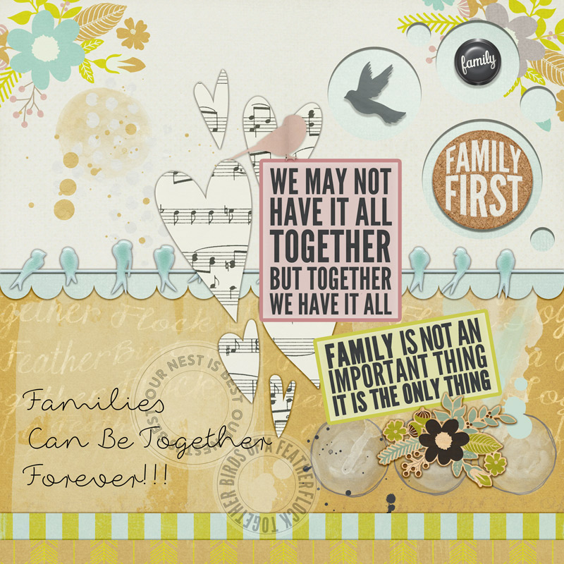 FEBRUARY TEMPLATE CHALLENGE - FAMILIES CAN BE TOGETHER FOREVER