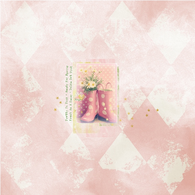 February Template Challenge-Sabrina's Creations-Spring Polka Dots