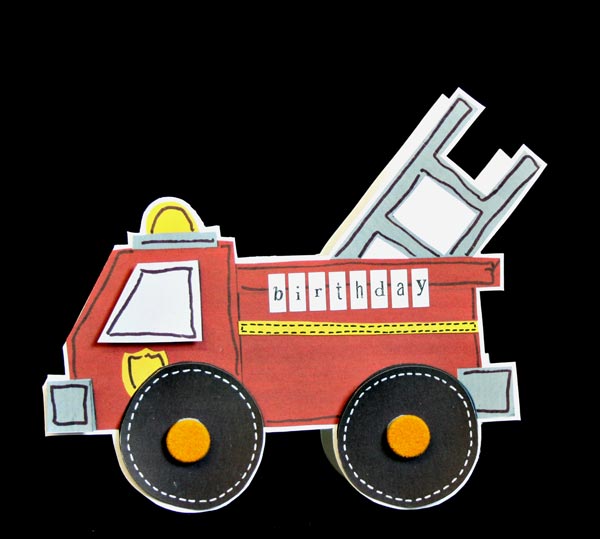 Fire Engine (hybrid shape card)