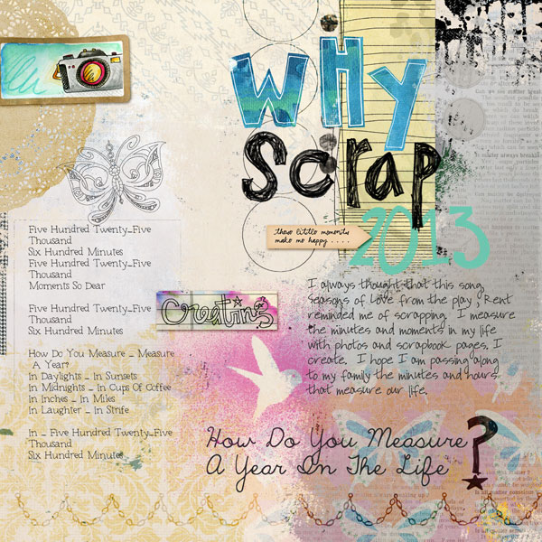 first page of 2013 scrapbook