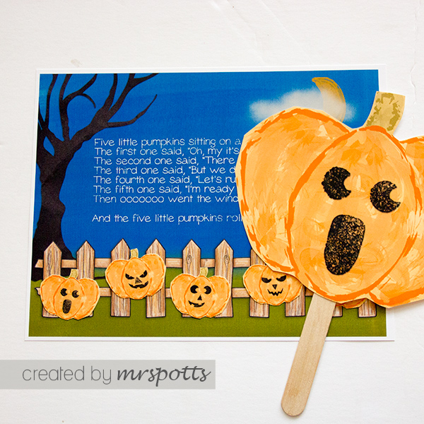 Five Little Pumpkins Enrichment Activity