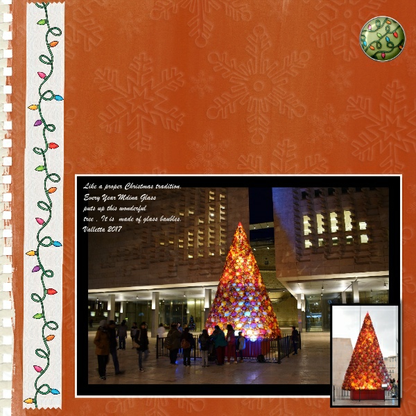 For The Journaling Challenge . Bauble Tree.