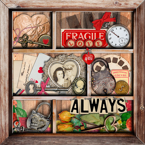 Fragile Love Week 2 shadow box Challenge