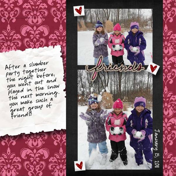 Friendship - playing in the snow