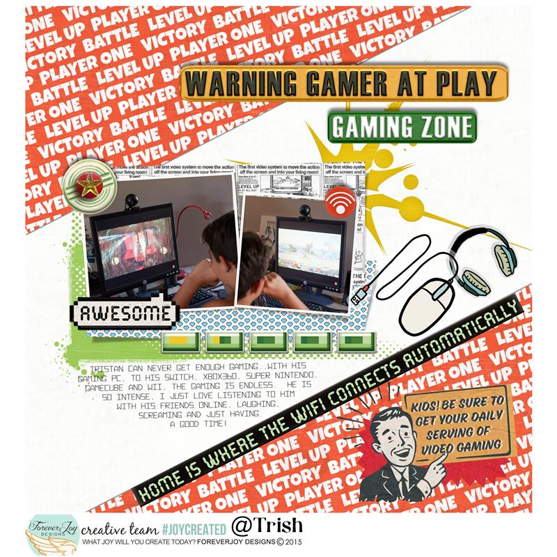 Gamer at play