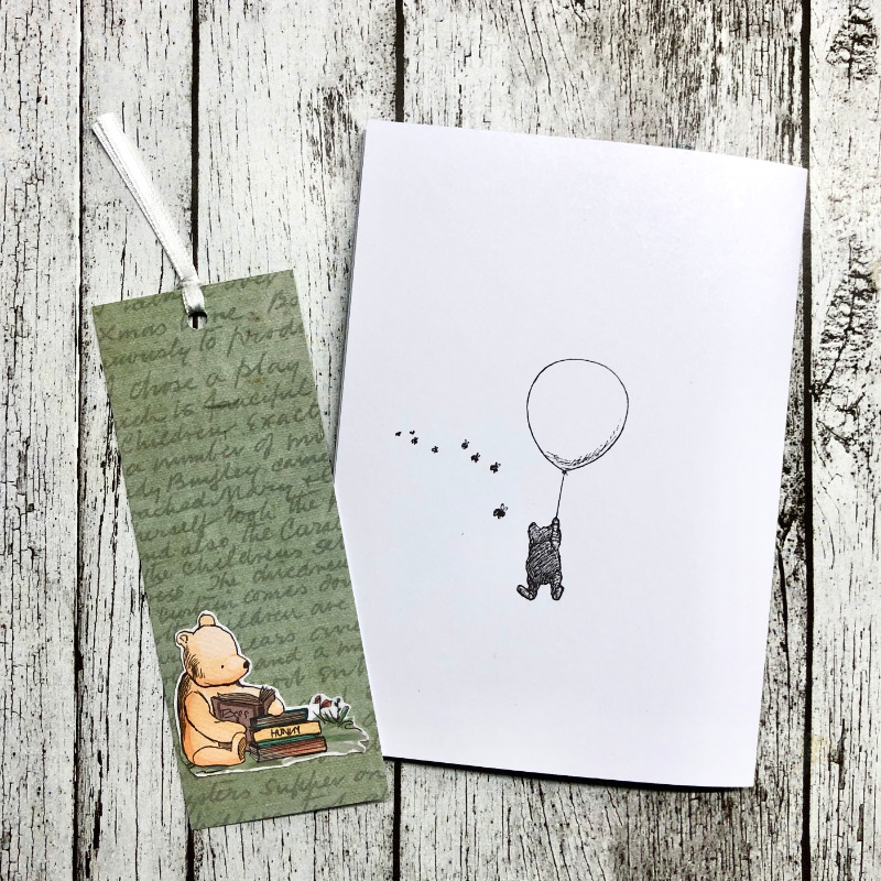 Good Luck card and book mark - hybrid back side