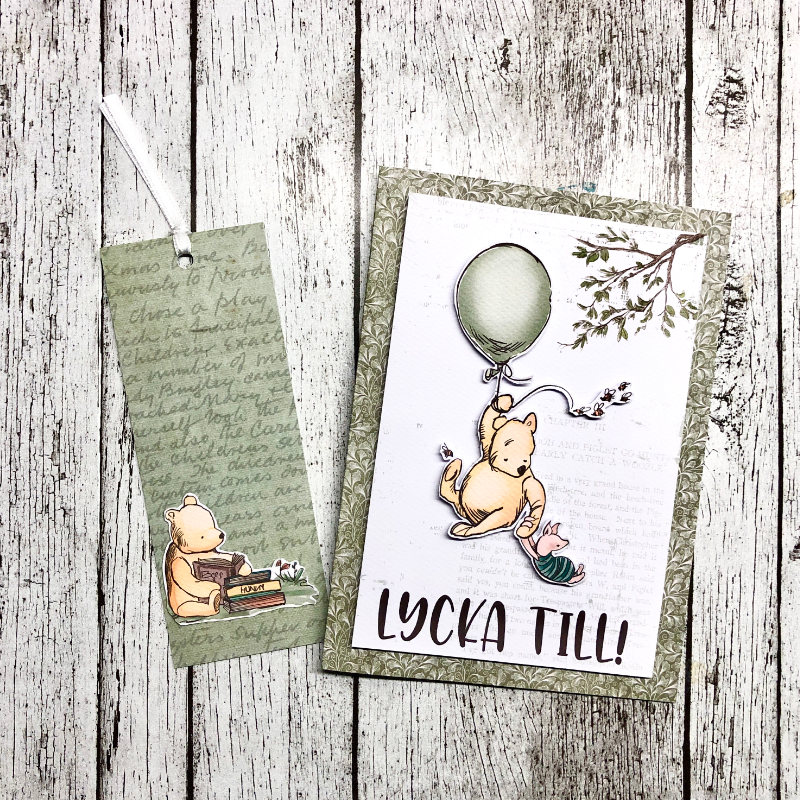 Good Luck card and book mark - hybrid