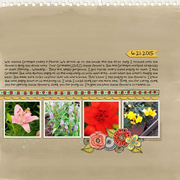 Grandma's Flowers - Right