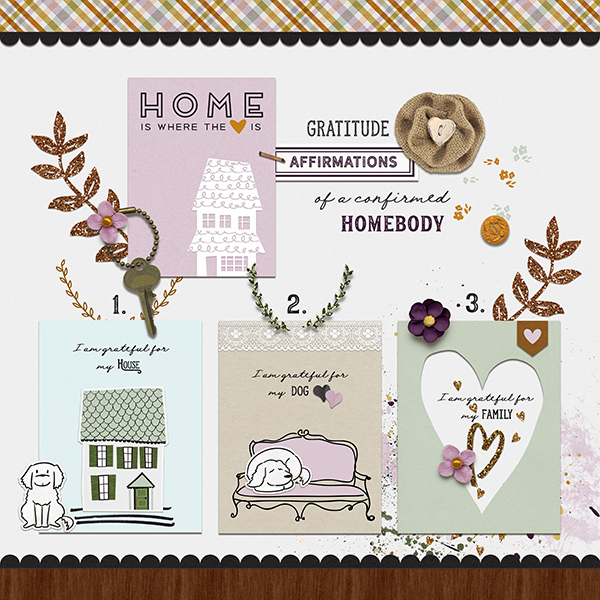 Gratitude Affirmation cards layout