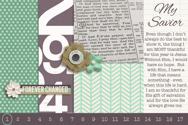 Gratitude Journal Mini Album Page 1