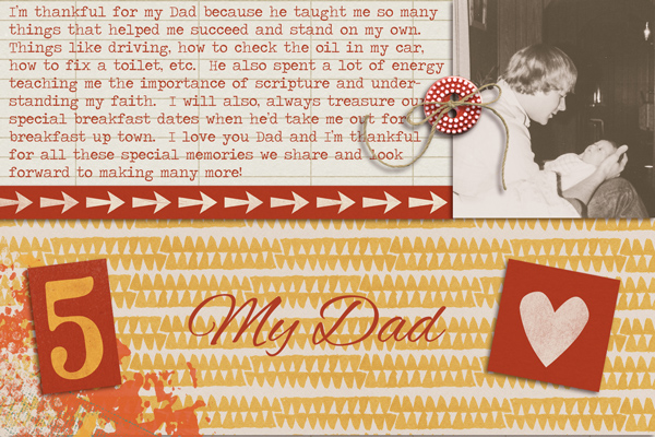 Gratitude Journal Mini Album Page 5