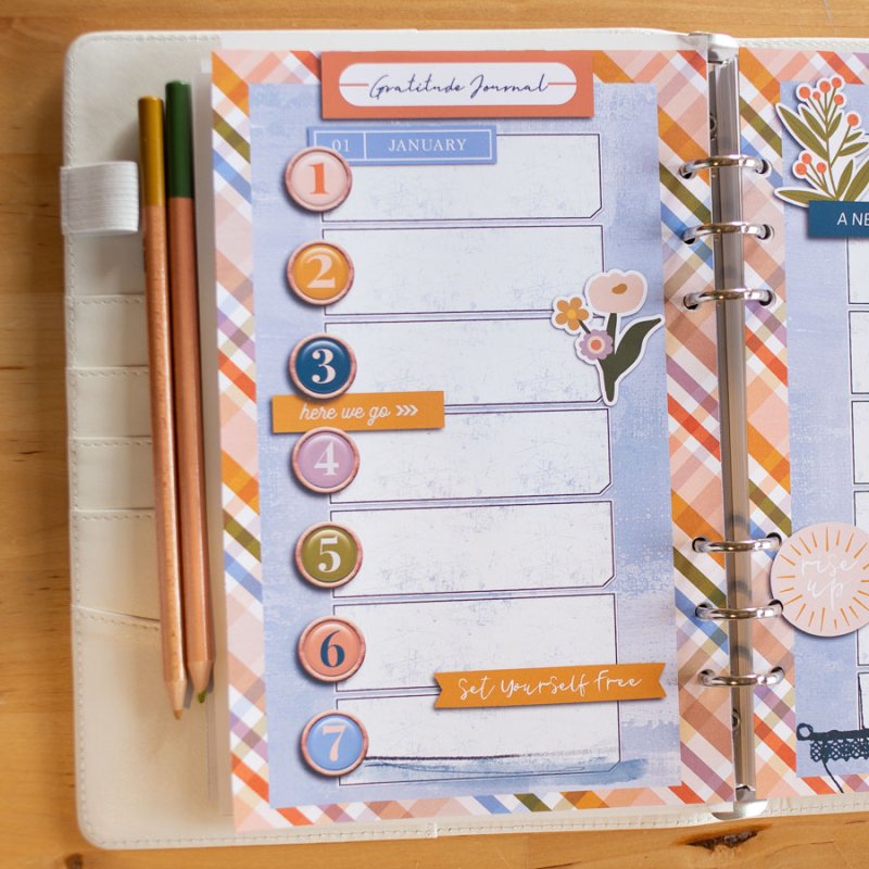 Gratitude Journal -- Planner Hybrid (left page)