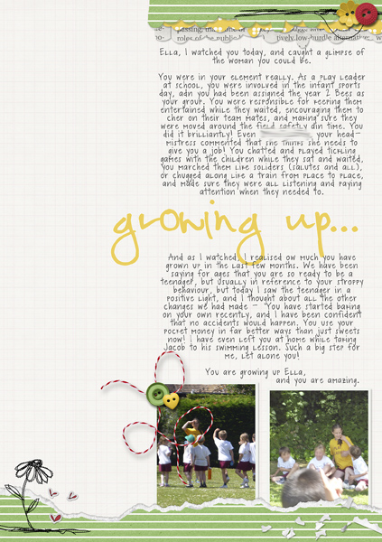 growing up