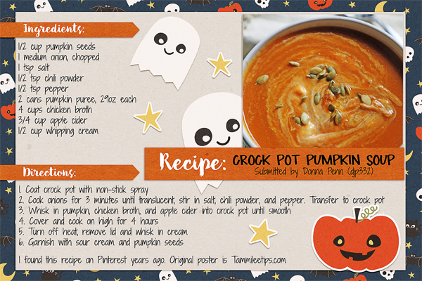 Halloween Bash Recipe Card Challenge