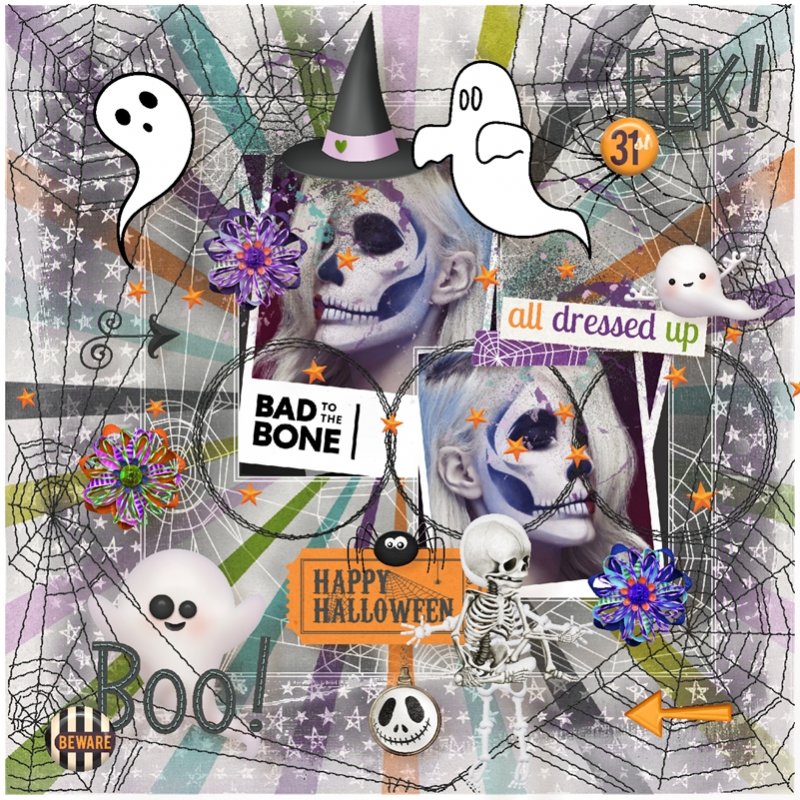 Halloween Bash-Scare Up A Scraplift Challenge-Scared Bad