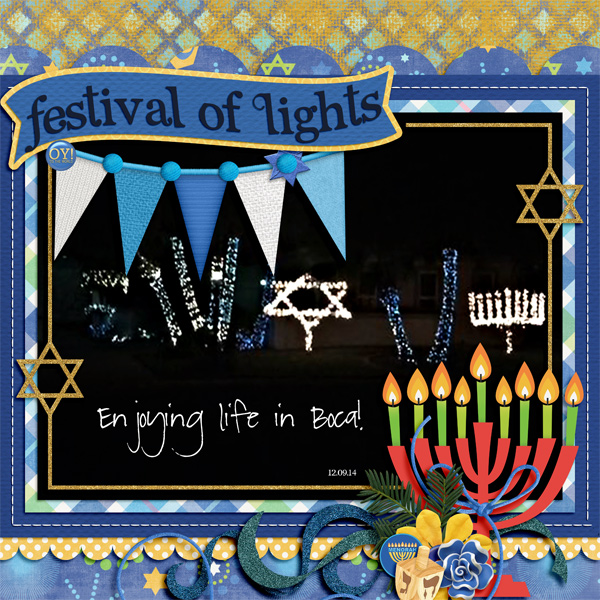 Hanukkah lights in Boca