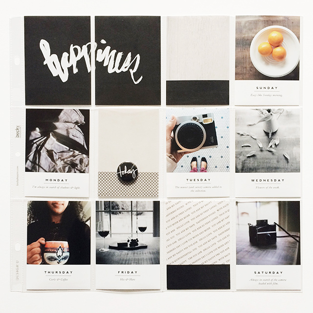 Happiness Project Life Layout - Azzari Jarrett
