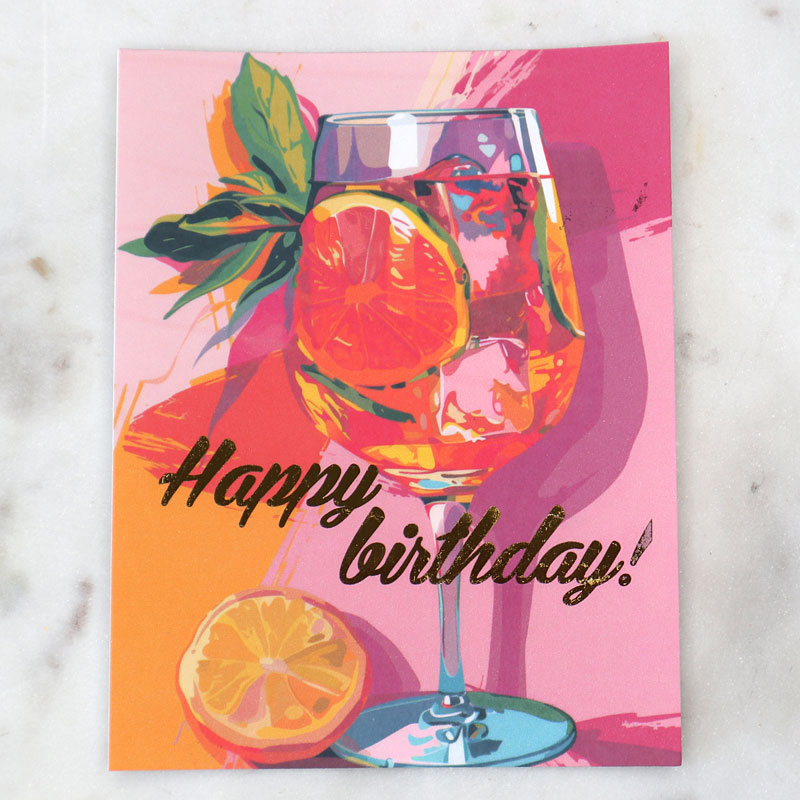 Happy Birthday foiled card 1