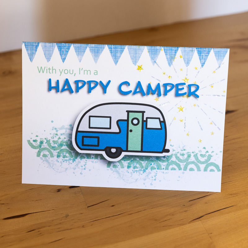 Happy Camper card (hybid)