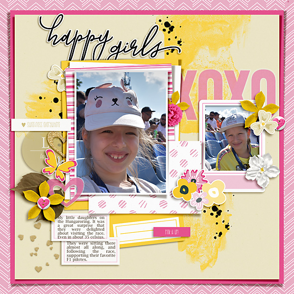 happy girls | filled template