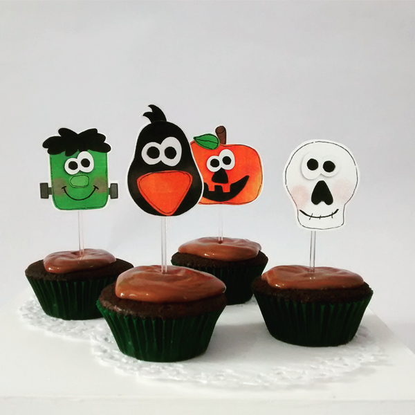 happy hallowwen - cupcake toppers