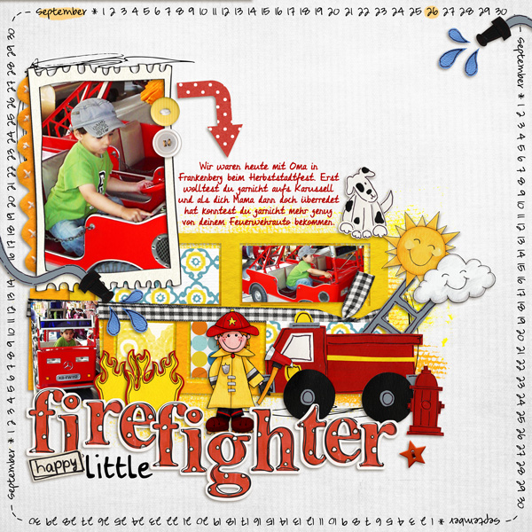 happy little firefighter