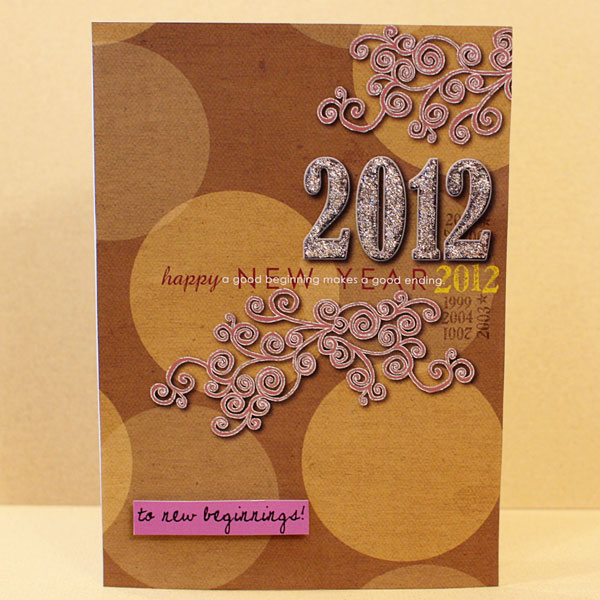 Happy New Year 2012 card