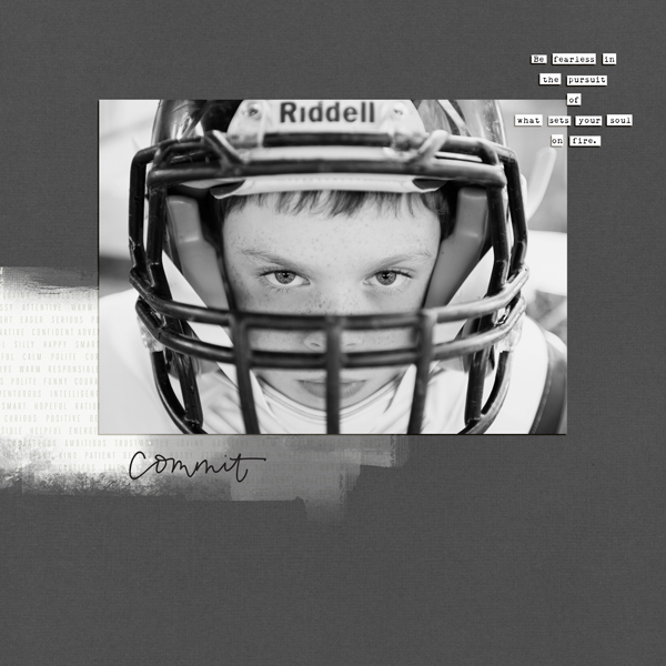 Heath in helmet