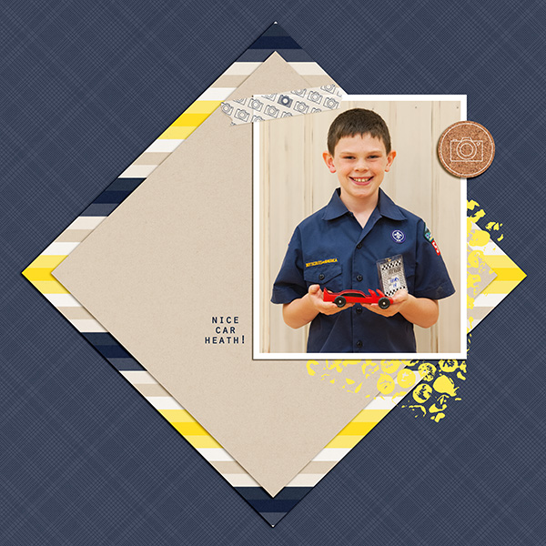 Heath's Pine Wood Derby Car
