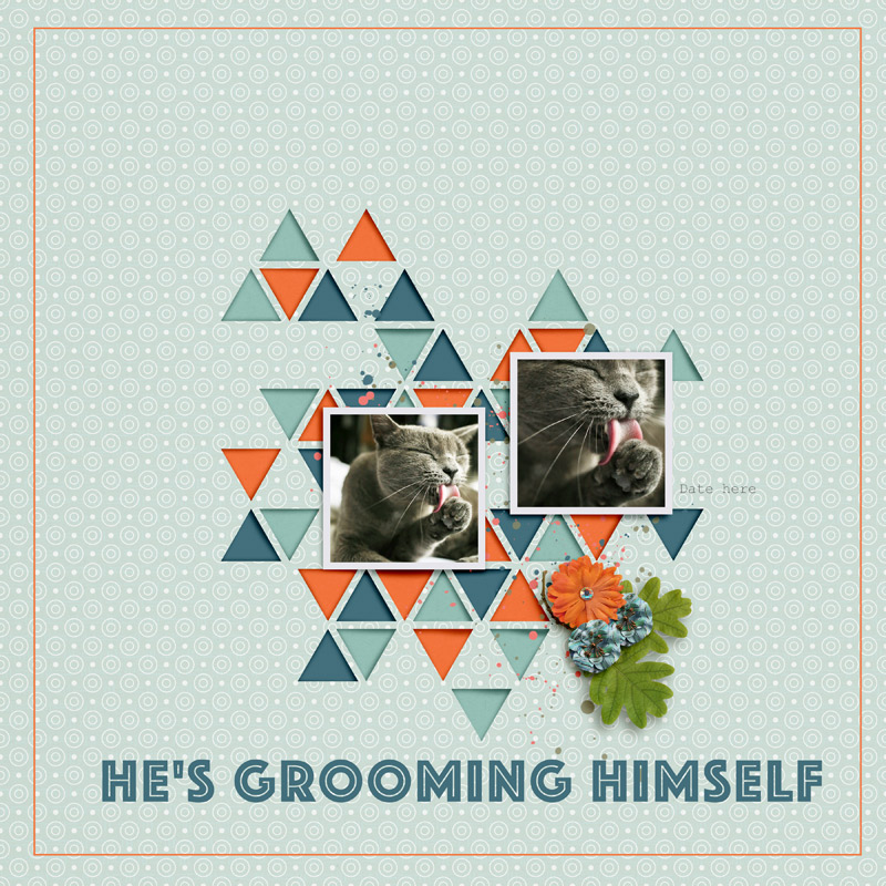 He's grooming himself