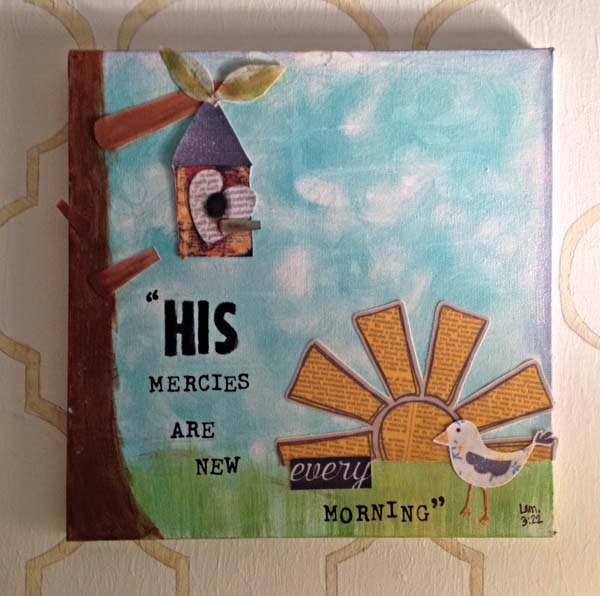 His Mercies (hybrid AJ wall art)