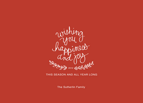 Holiday Card- BACK