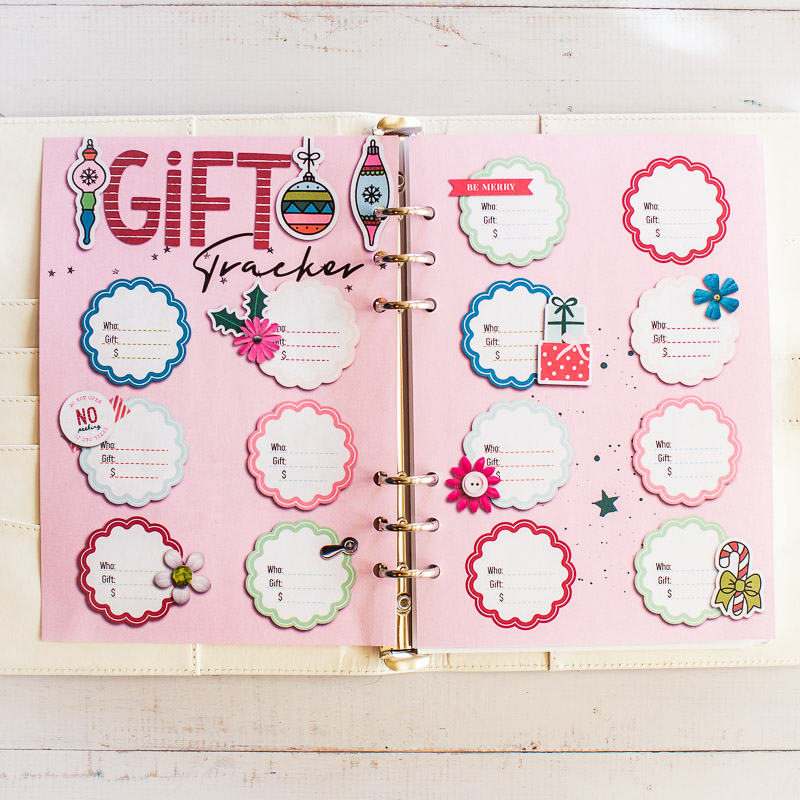 Holiday Gift Tracker - Planner Insert