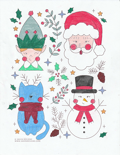 Home for the Holiday Coloring Page