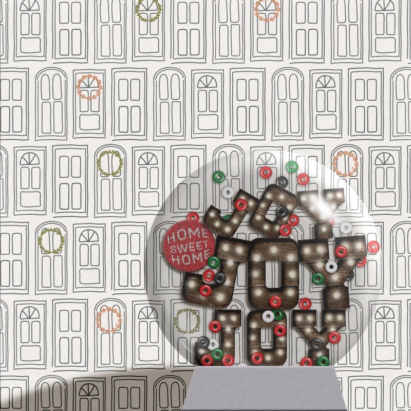 Home Sweet Home Joy Joy Joy - Snow Globe Challenge - Xmas in July Event