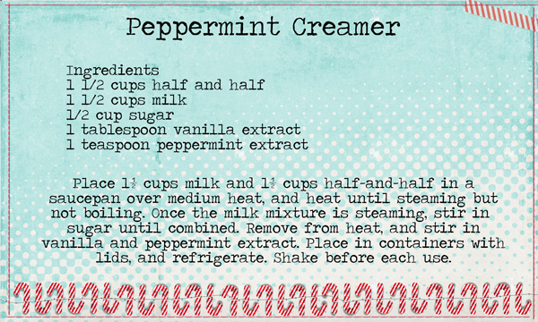 homemade Peppermint creamer